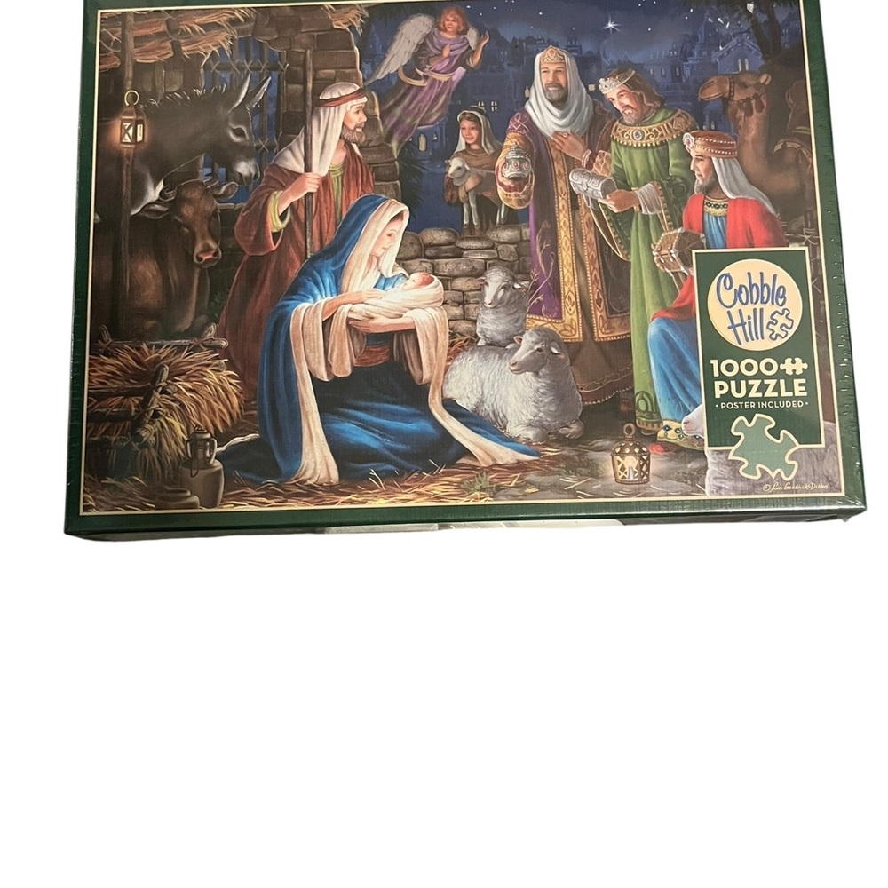 Cobble Hill by New Balance Nativity Scene Puzzle - Blue and Green‎